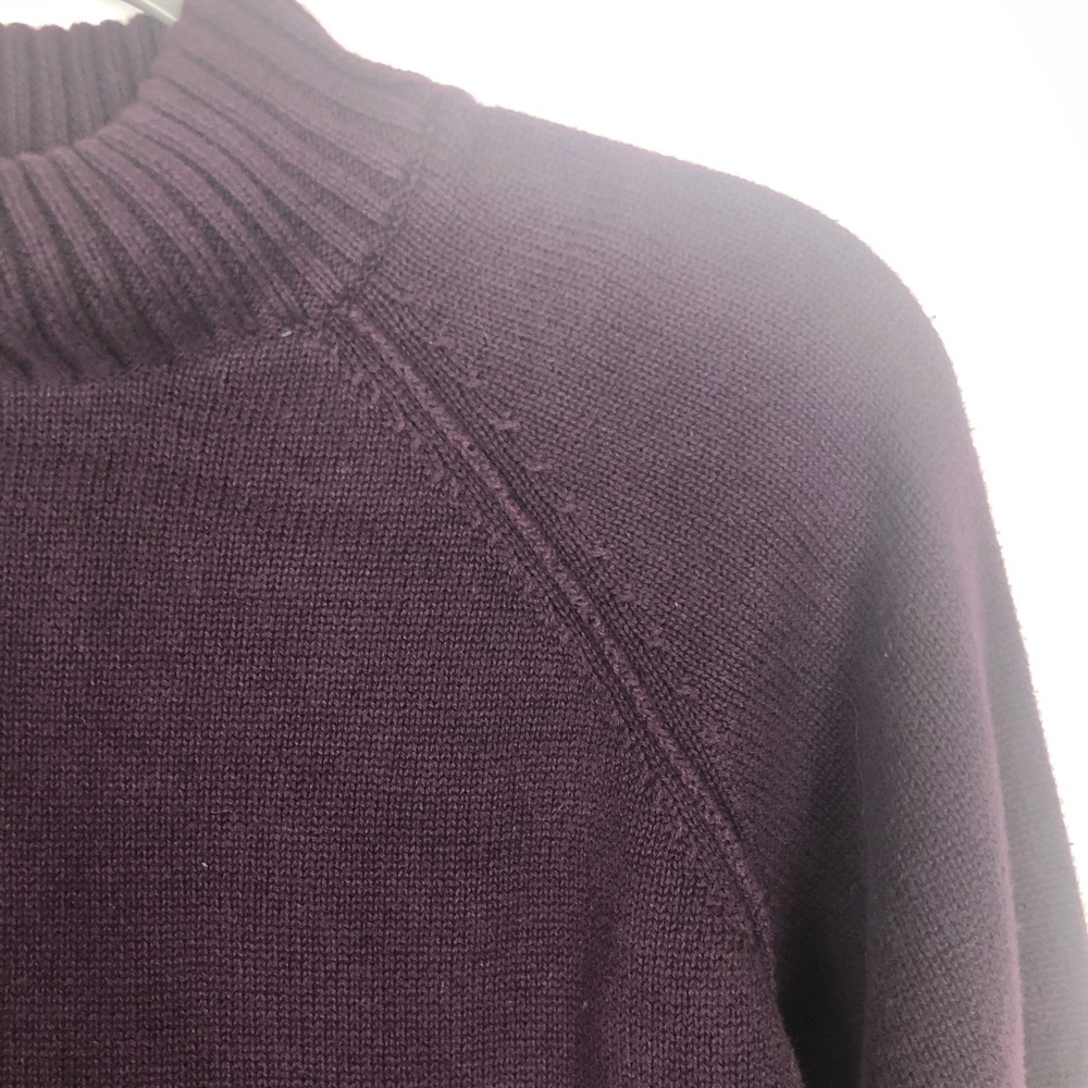 Jeanne Pierre thick knit mock neck sweater purple - Picture 2 of 4